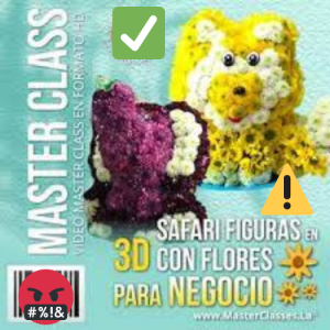 Safari Figuras en 3D con Flores para Negocio